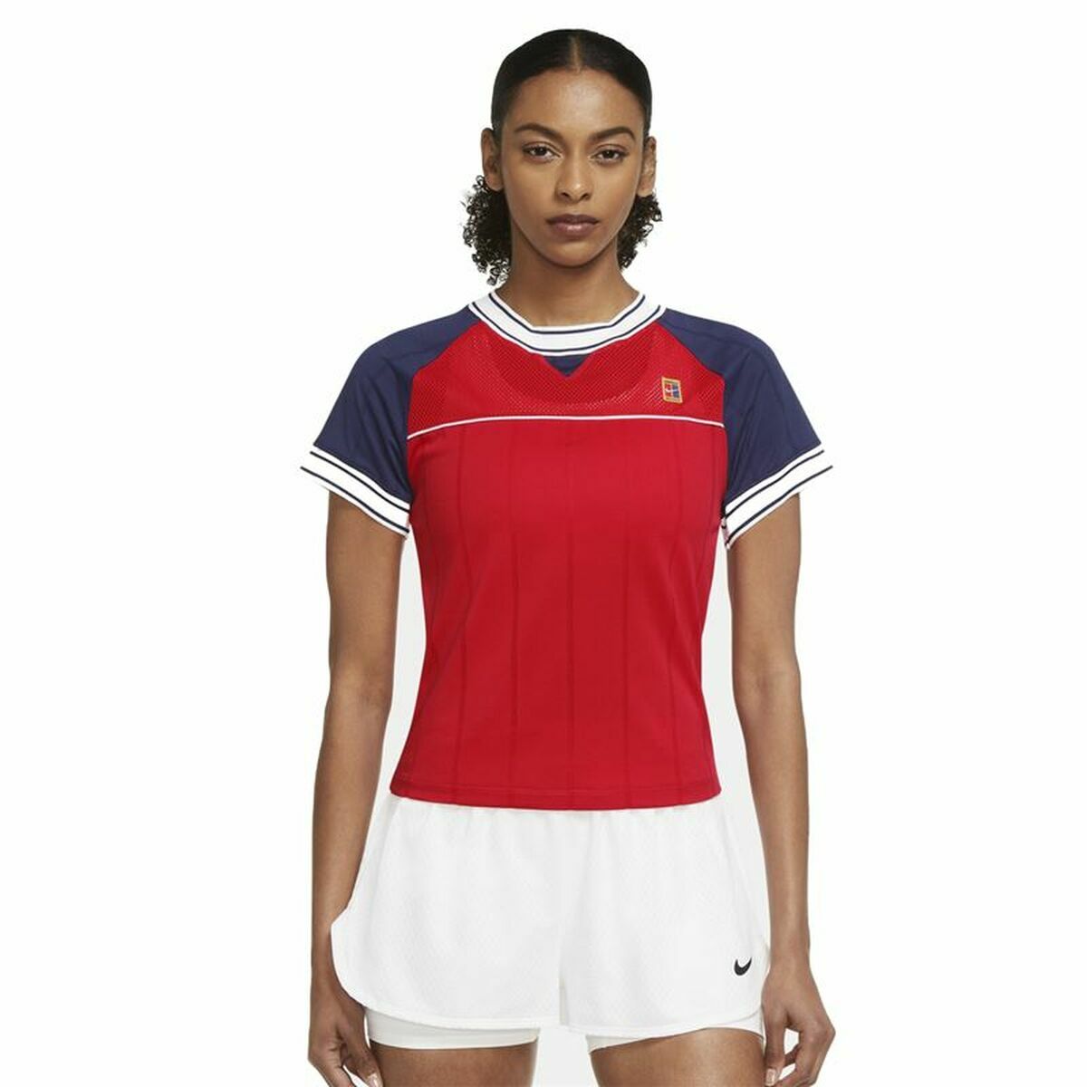 T-shirt med kortärm Dam Nike Tennis Blå Röd - 10