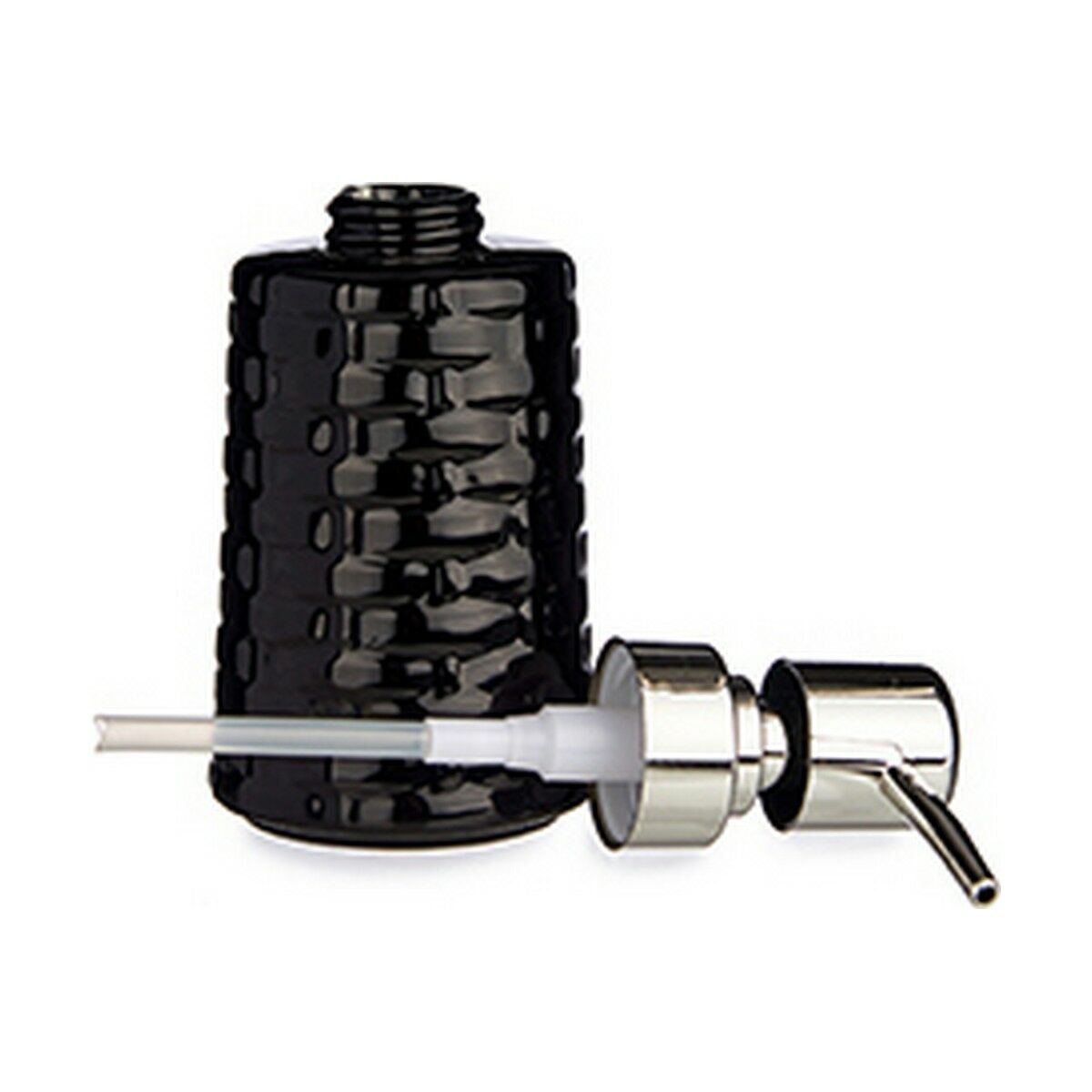 Tvåldispenser Med relief Keramik Silvrig Svart Metall 6 antal (150 ml) - 4