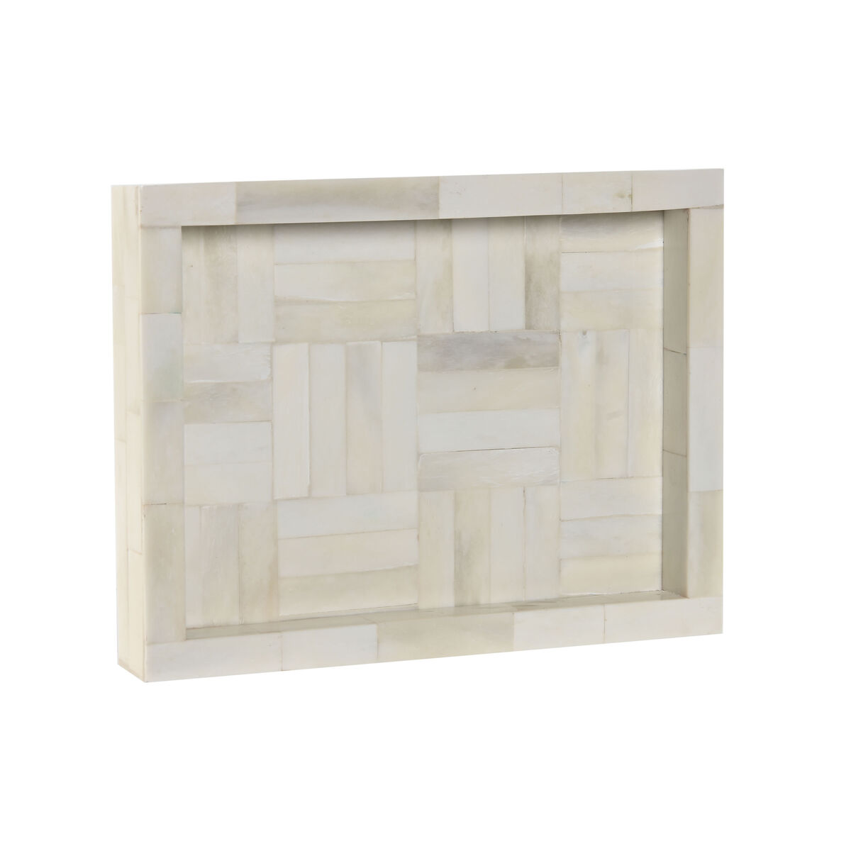 Dekorativ bricka Home ESPRIT Beige Ränder Kolonial - 3