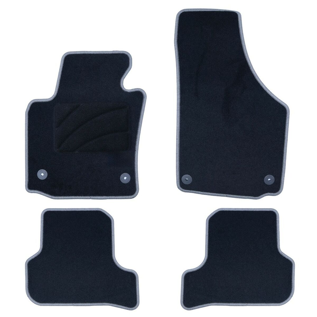 Set med bilgolvmattor OCC Motorsport OCCST0015GD Grå 5 Delar