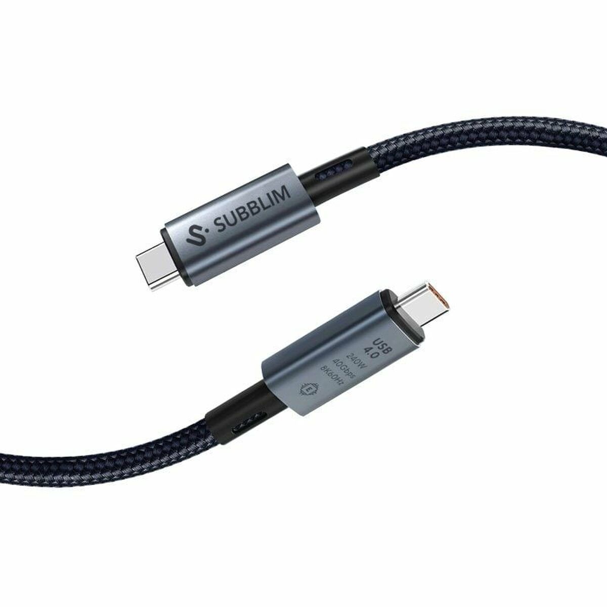 USB-C till USB-C Kabel Subblim SUBCAB-C24010 1,5 m Svart