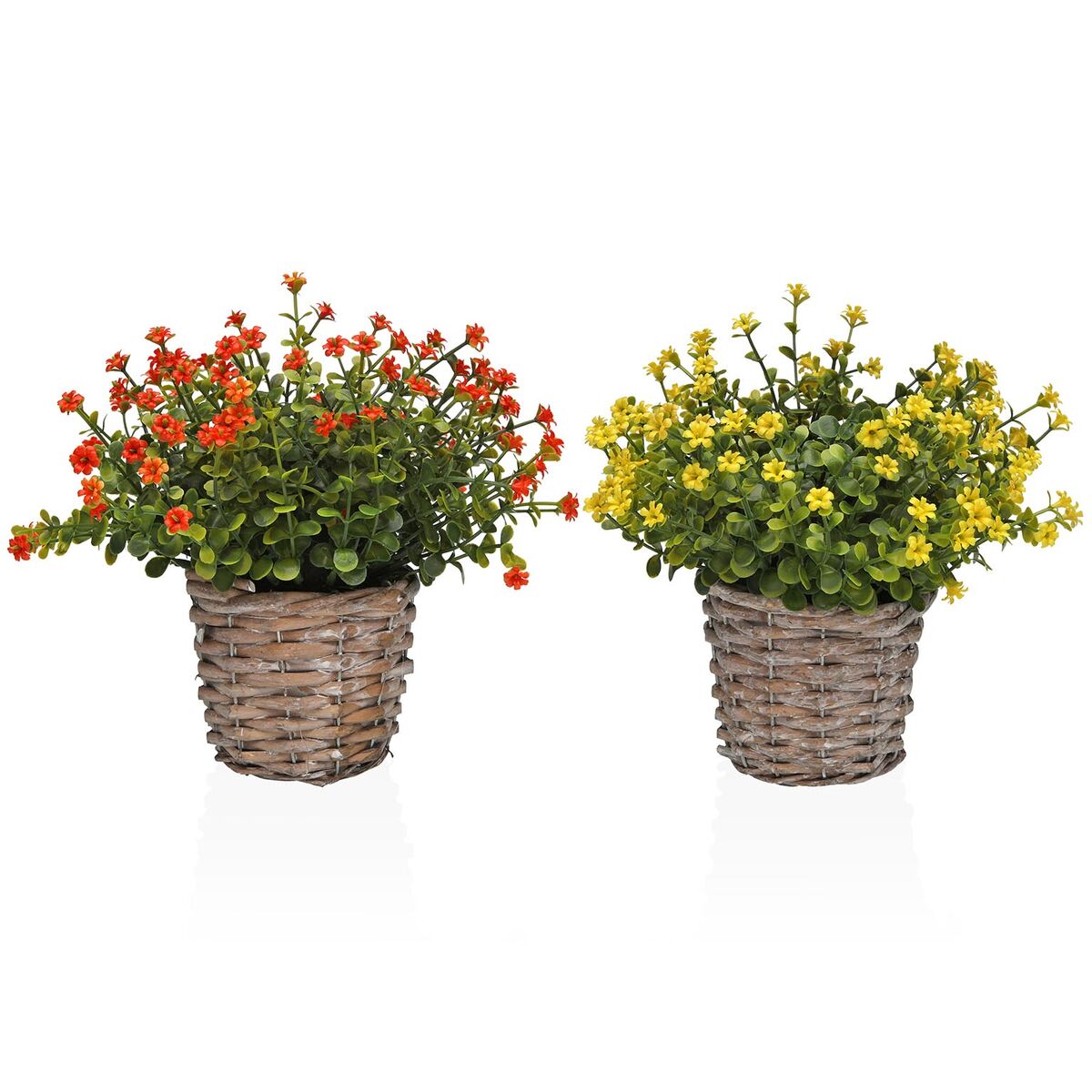 Dekorativ växt Versa Järn Textil Plast 16 x 21 cm