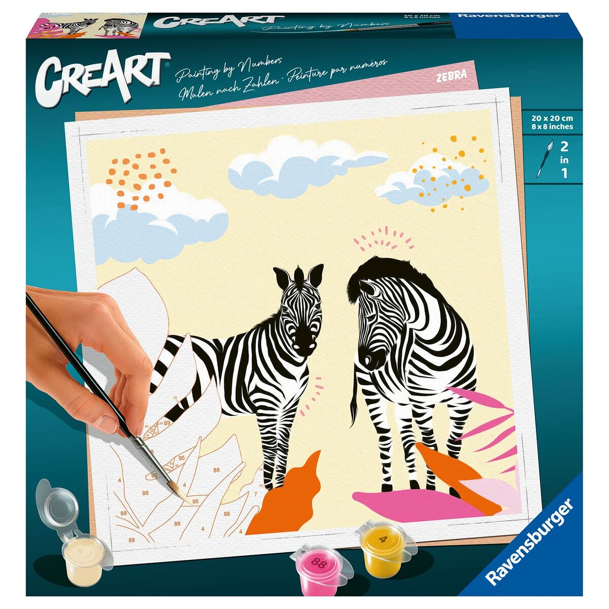 Målning med siffror Ravensburger Zebra