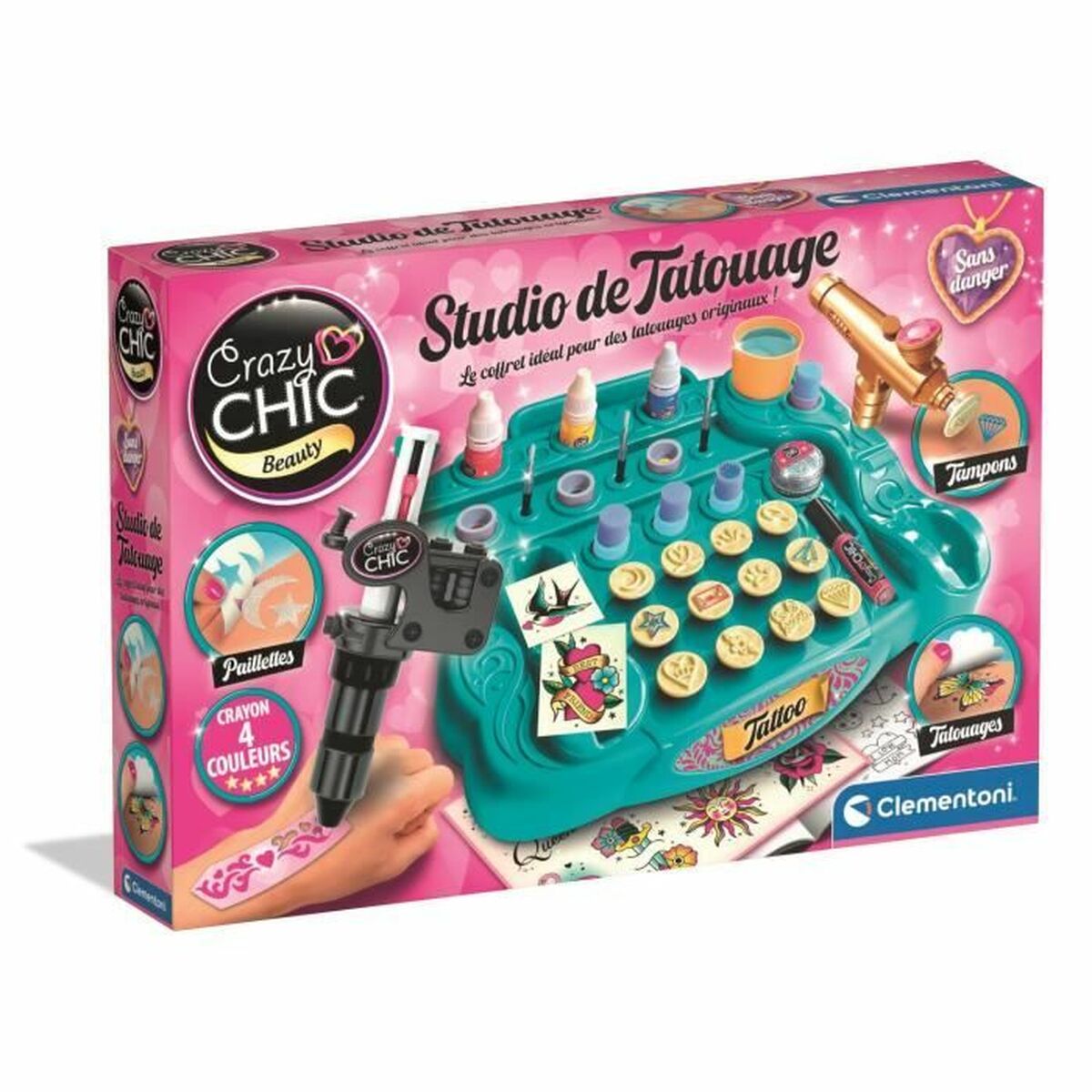 Craft Game Clementoni Studio Temporära Tatueringar