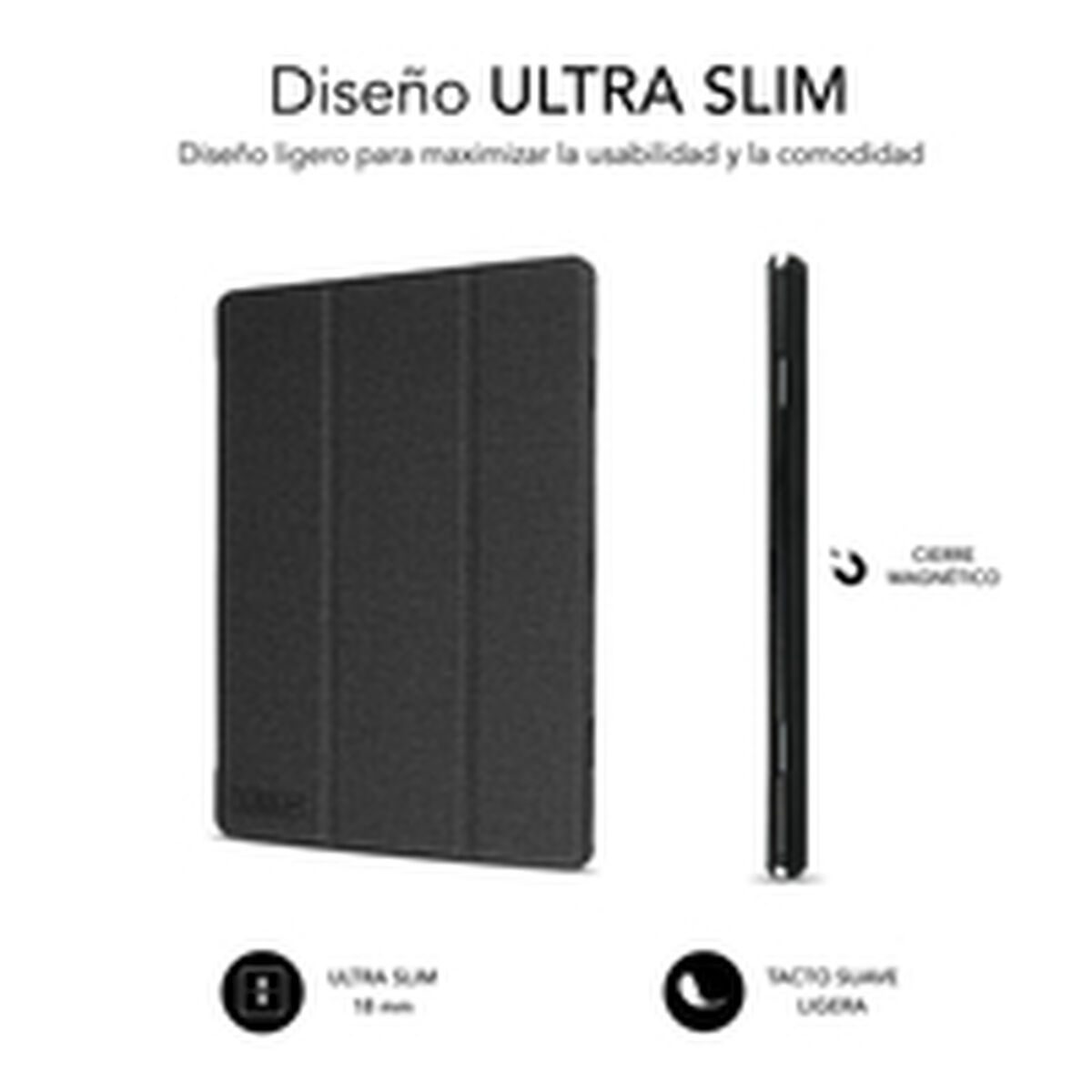 Fodral till Läsplatta Subblim SUBCST5SC120 Svart 10,6" - 6