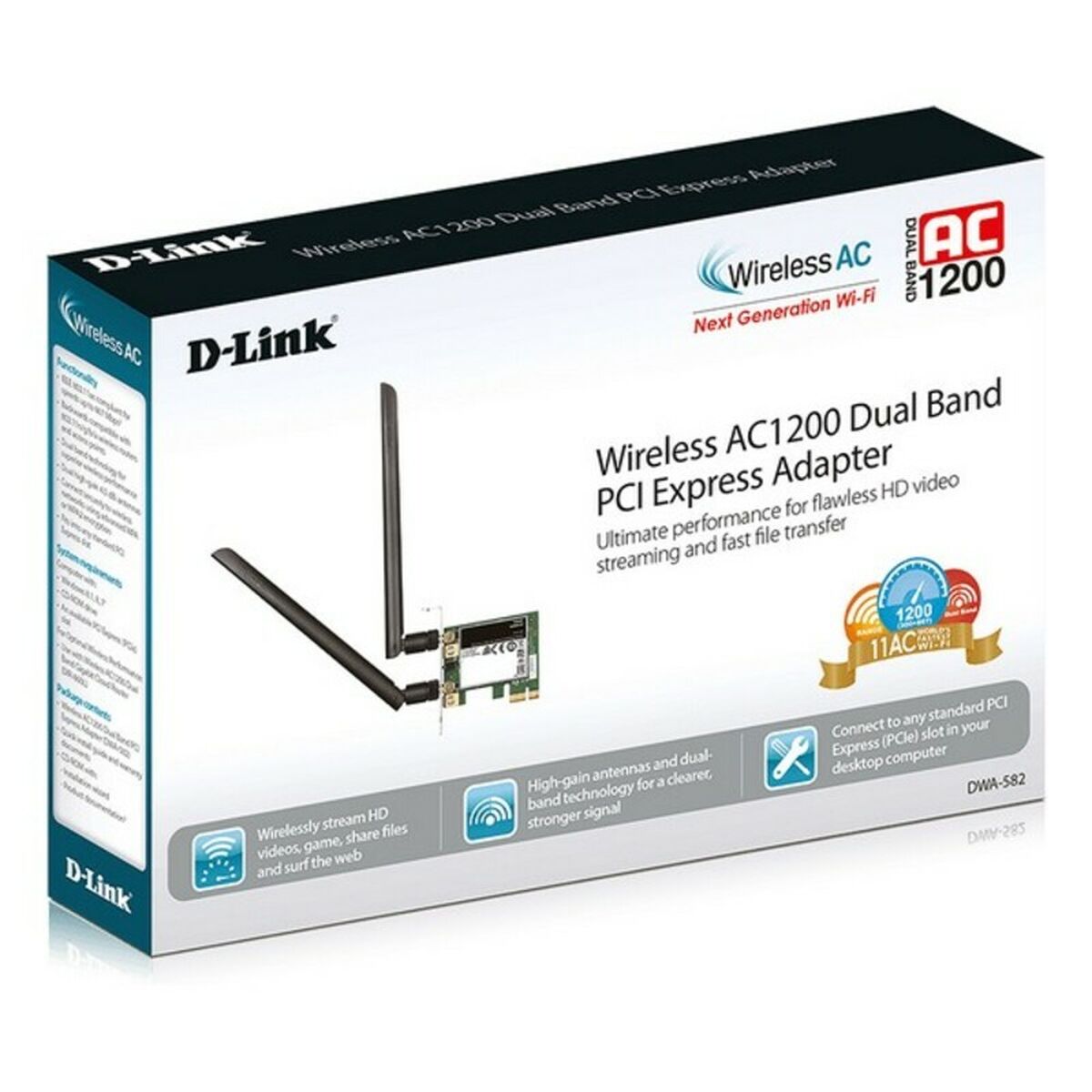 WiFi Nätkort D-Link DWA-582 5 GHz 867 Mbps LED - 6