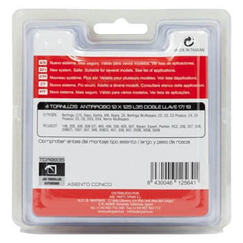 Skruvar mot stöld BC Corona 12X125 L35 17/19 Silver (4 uds)