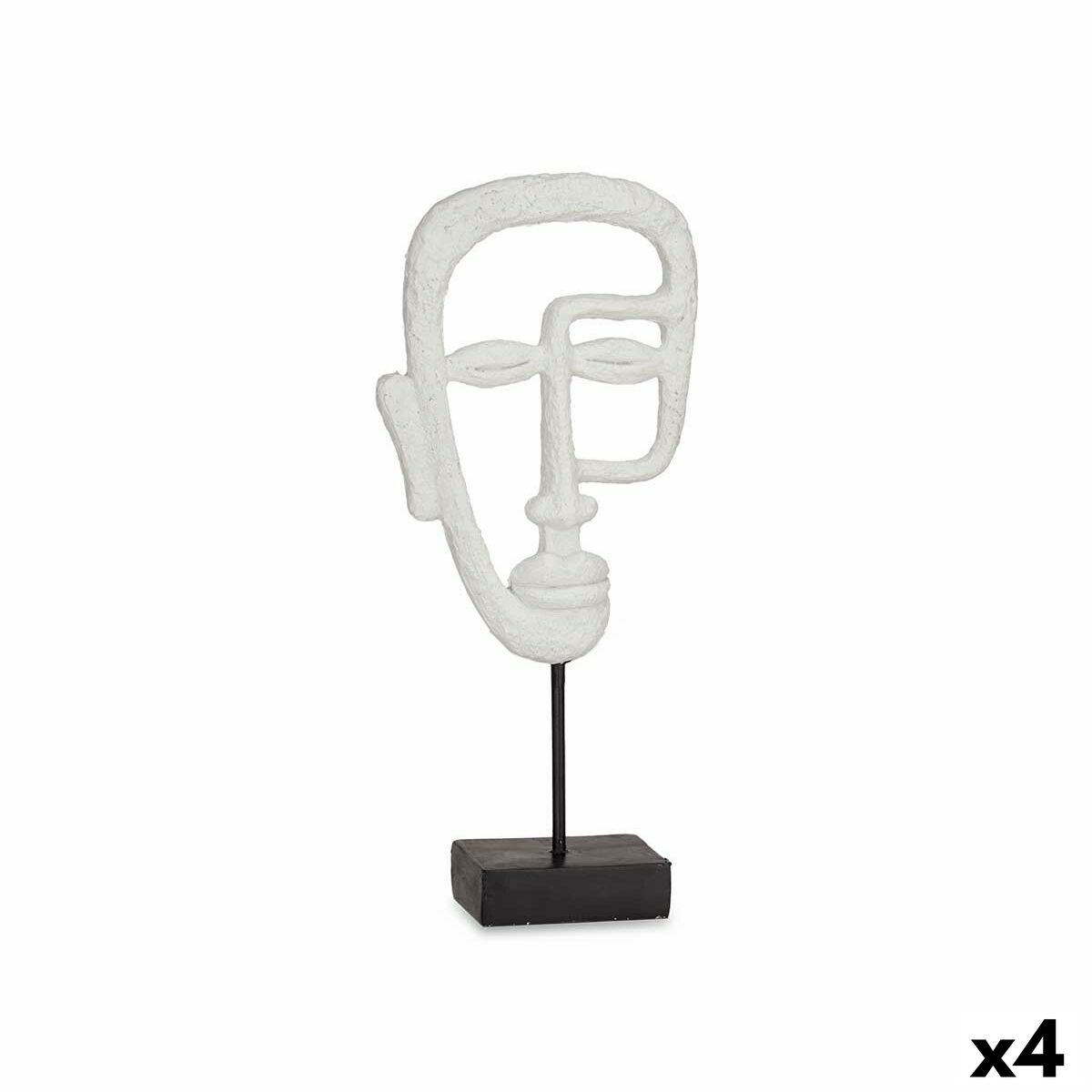 Prydnadsfigur Gift Decor Vit Ansikte 19,5 x 38 x 10,5 cm (4 antal) - 4