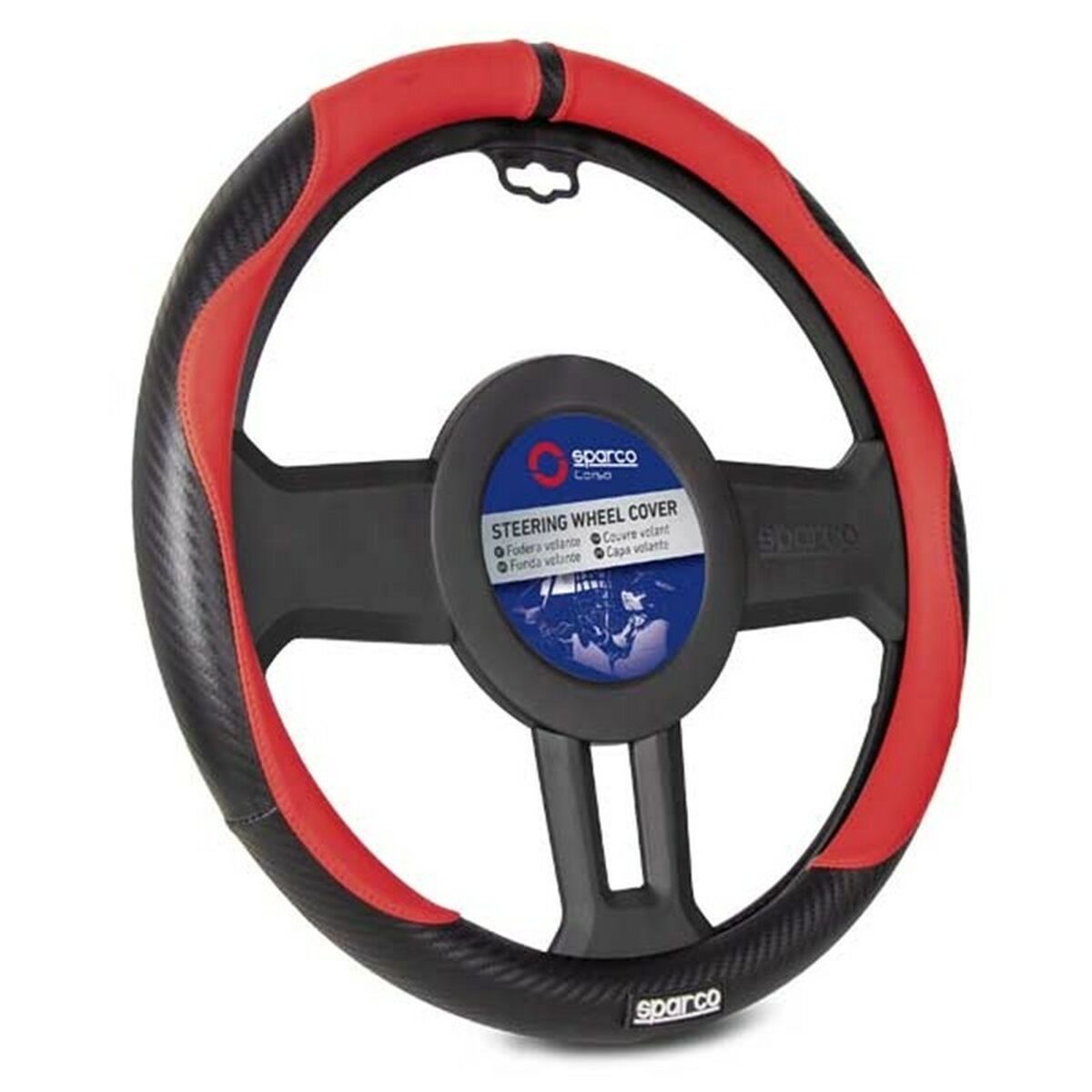 Rattöverdrag Sparco SPCS128RS Ø 37-38 cm Röd