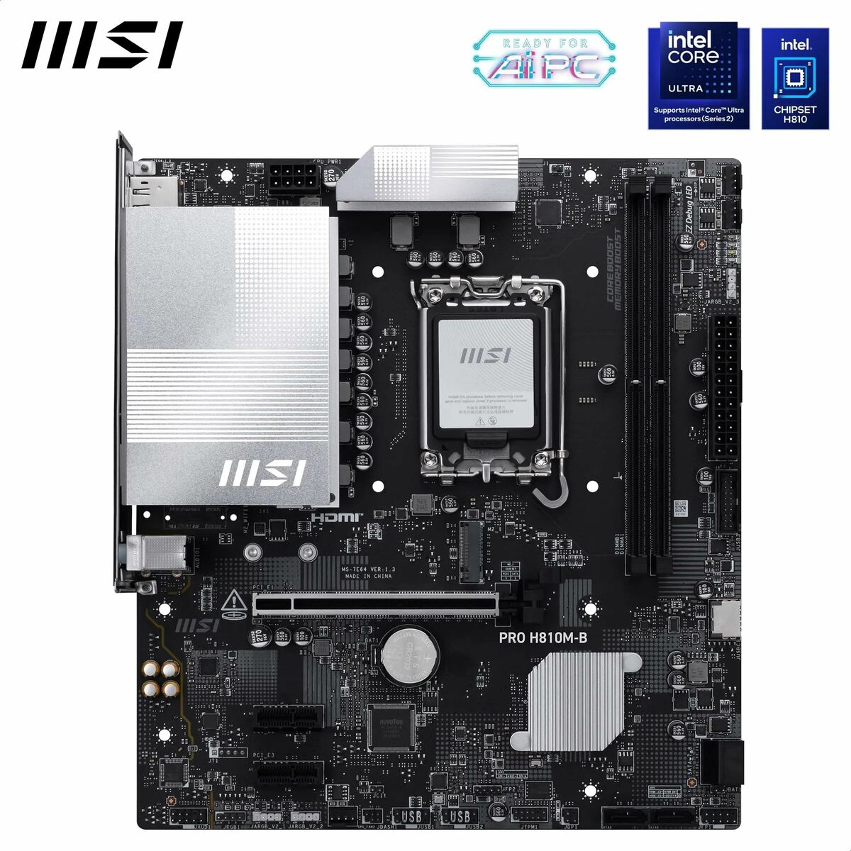 Moderkort MSI PRO H810M-B LGA 1851 - 2