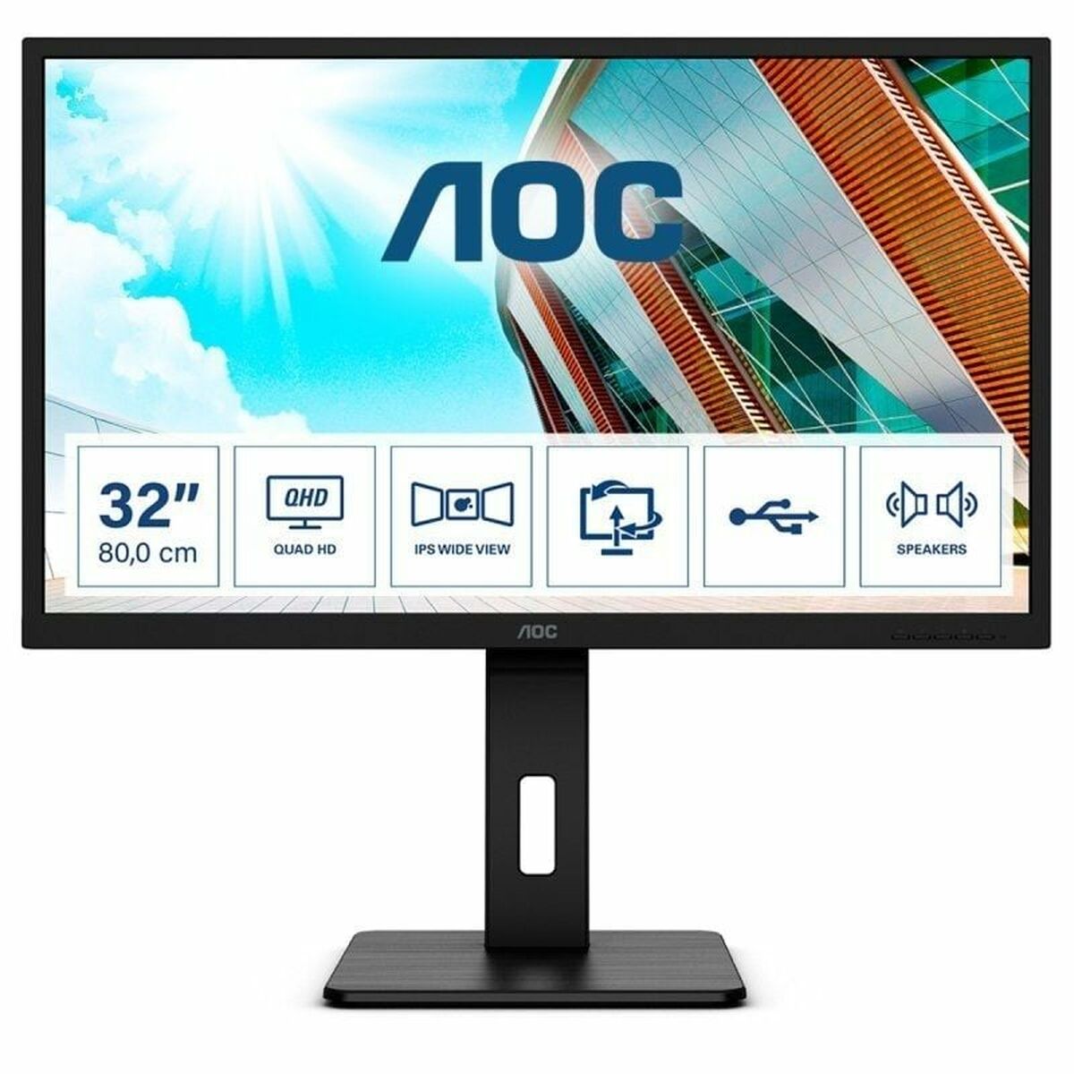 Monitor AOC Q32P2 Quad HD 32" - 4