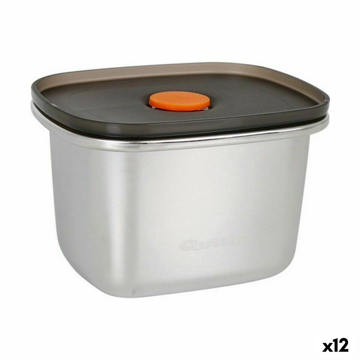 Hermetisk matlåda Quttin 450 ml Rostfritt stål Rektangulär 11,6 x 9,4 x 7 cm (12 antal)