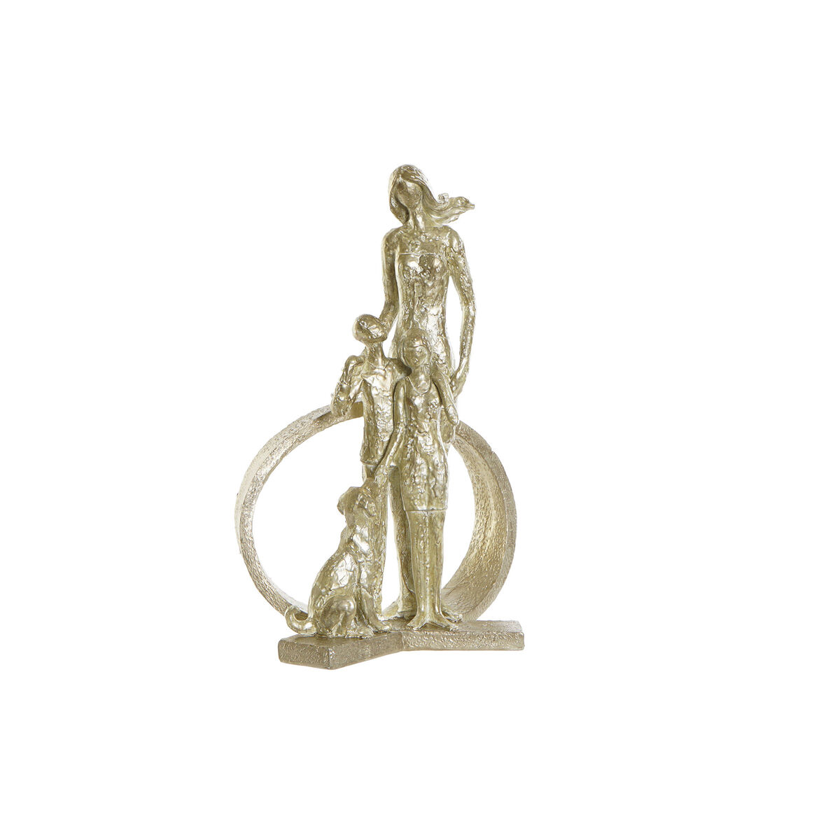 Prydnadsfigur DKD Home Decor Gyllene Harts Modern Familj (26 x 14,5 x 39 cm)