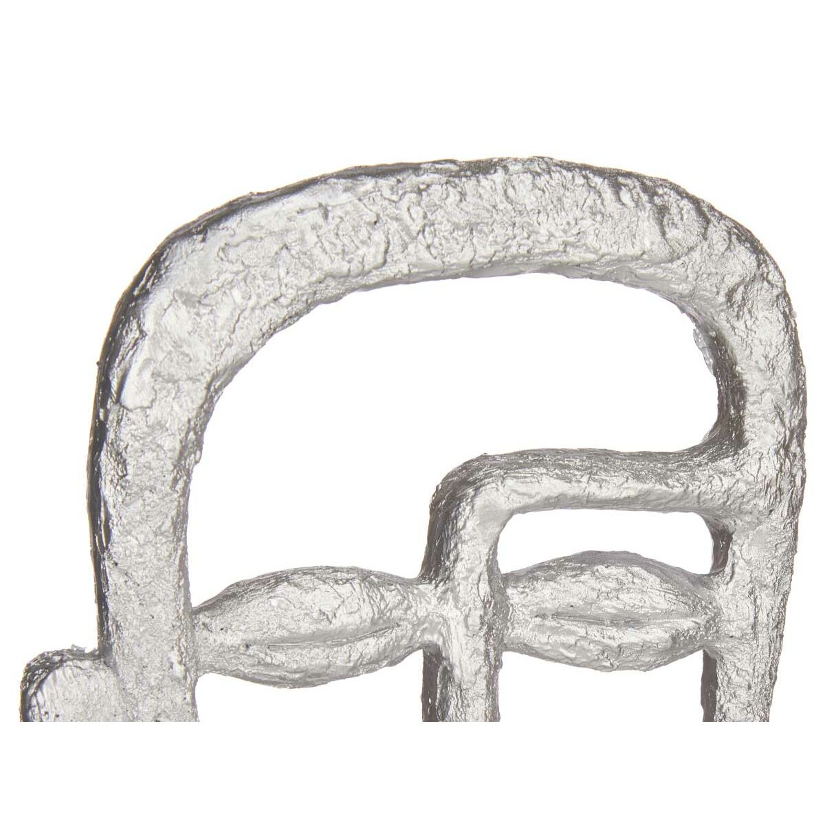 Prydnadsfigur Gift Decor Silvrig Silver Ansikte 19,5 x 38 x 10,5 cm (4 antal) - 2