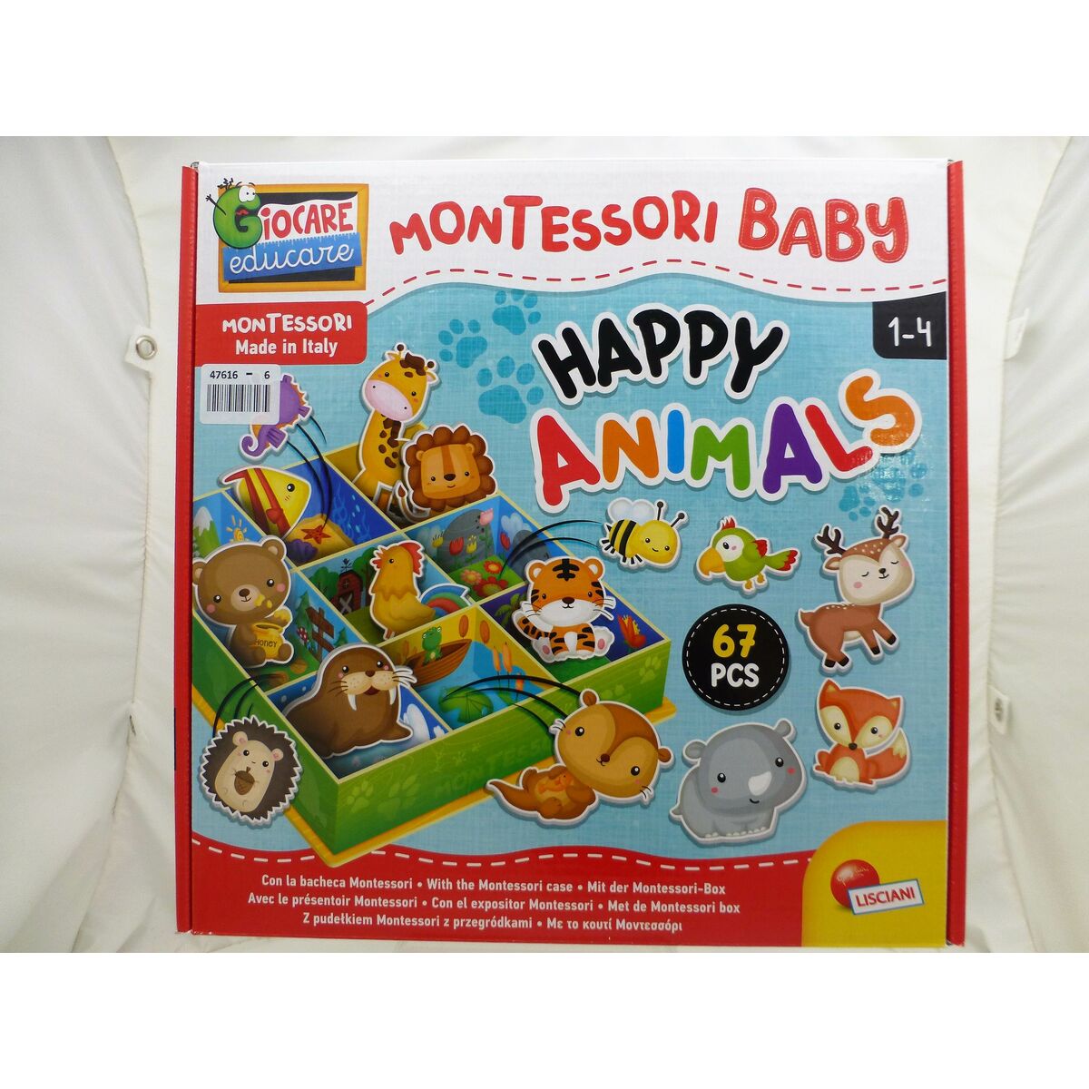 Utbildningsspel Lisciani Giochi 26 x 6 x 26 cm djur Montessorimetoden 67 Delar (6 antal) - 15