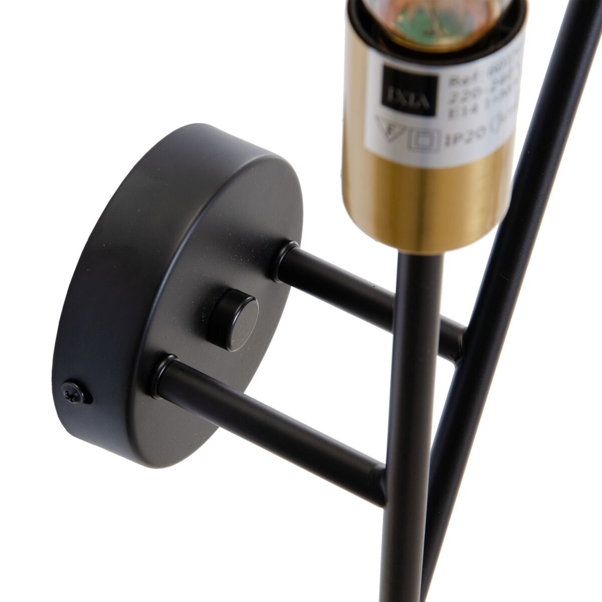 Vägglampa 23 x 10 x 52 cm Svart Metall - 3