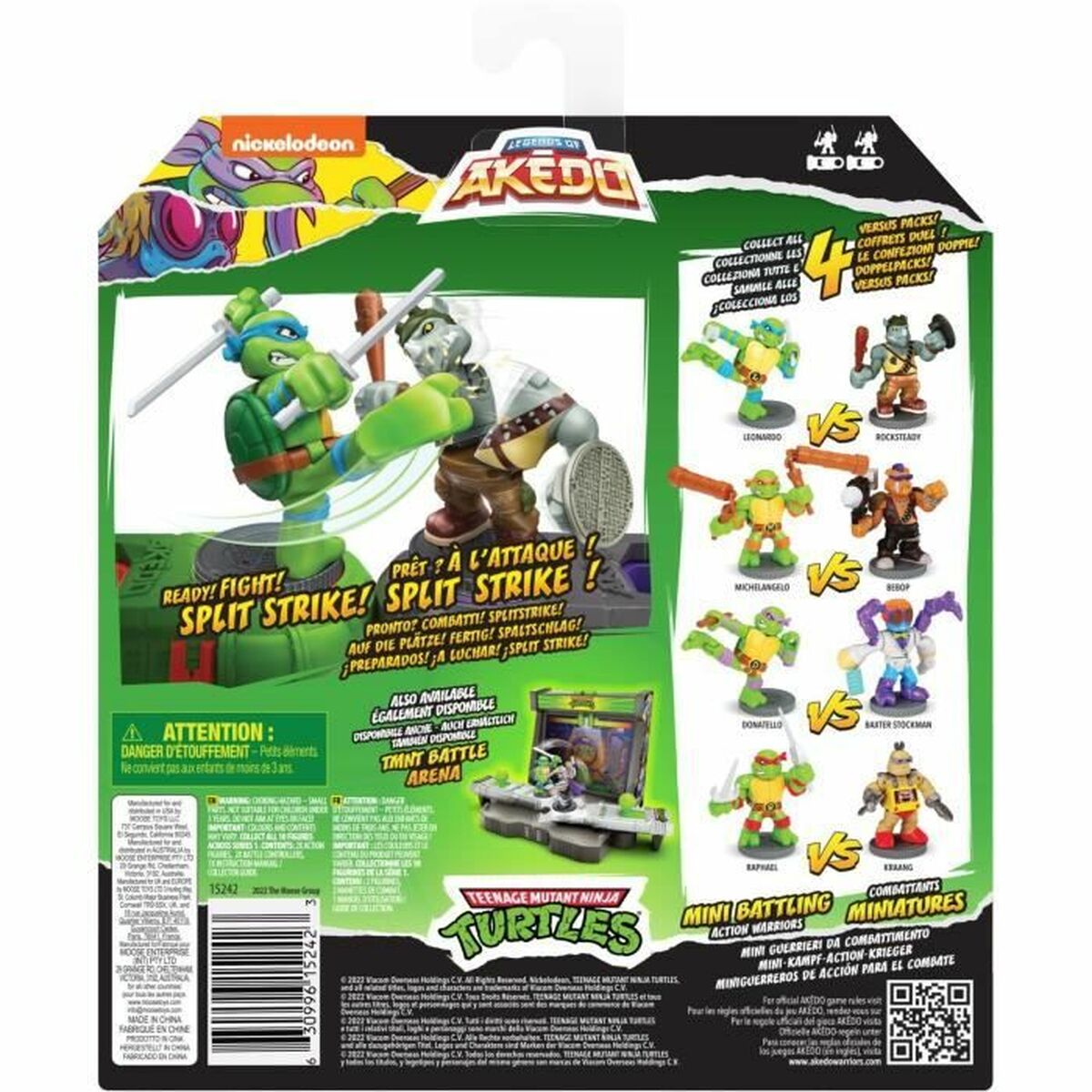 Stridsfigurer Teenage Mutant Ninja Turtles Legends of Akedo: Leonardo vs Rocksteady - 7