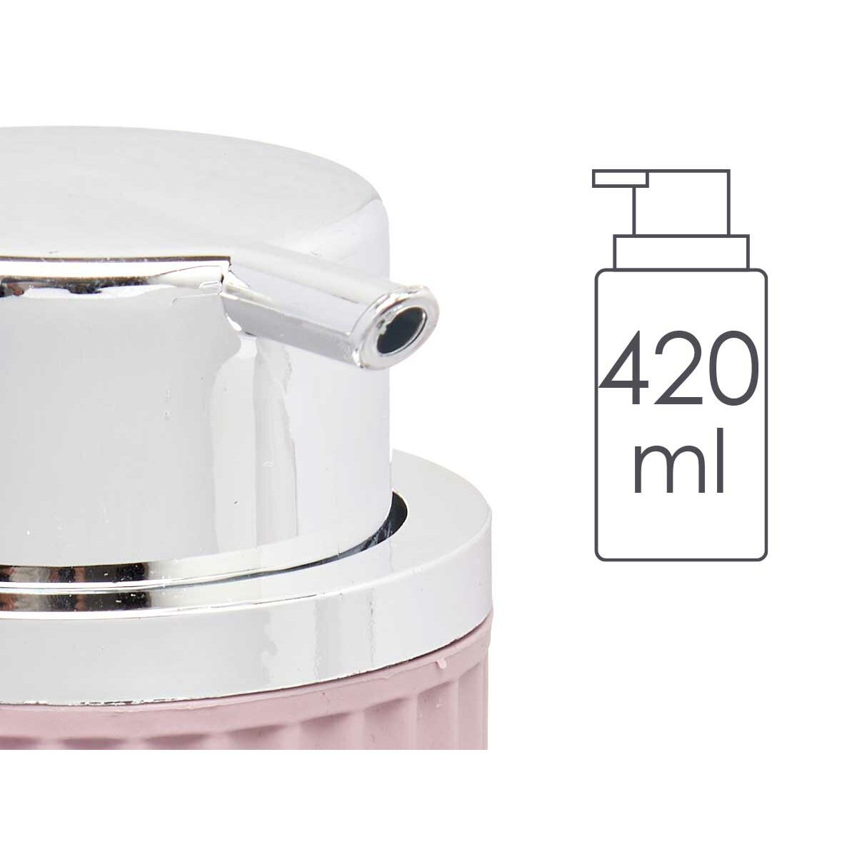 Tvåldispenser Rosa Plast 32 antal (420 ml) - 5