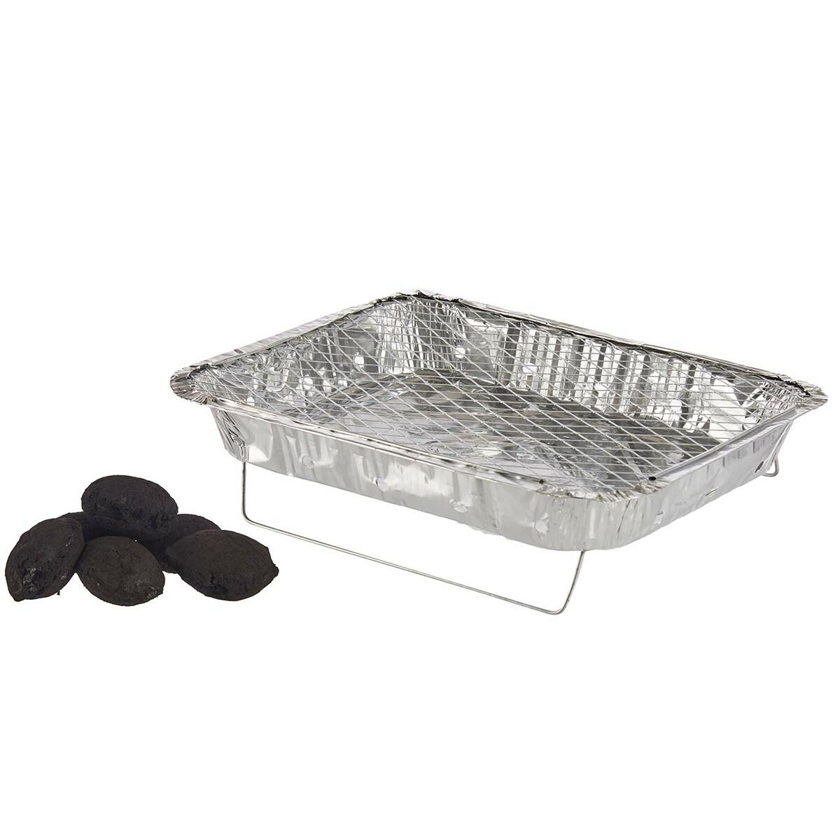 Engångsgrill Aluminium Askgrå 30 x 5,3 x 46,5 cm (12 antal) - 2