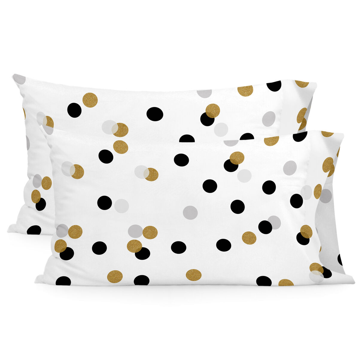 Örngott HappyFriday Blanc Golden Dots Multicolour 50 x 75 cm (2 antal)