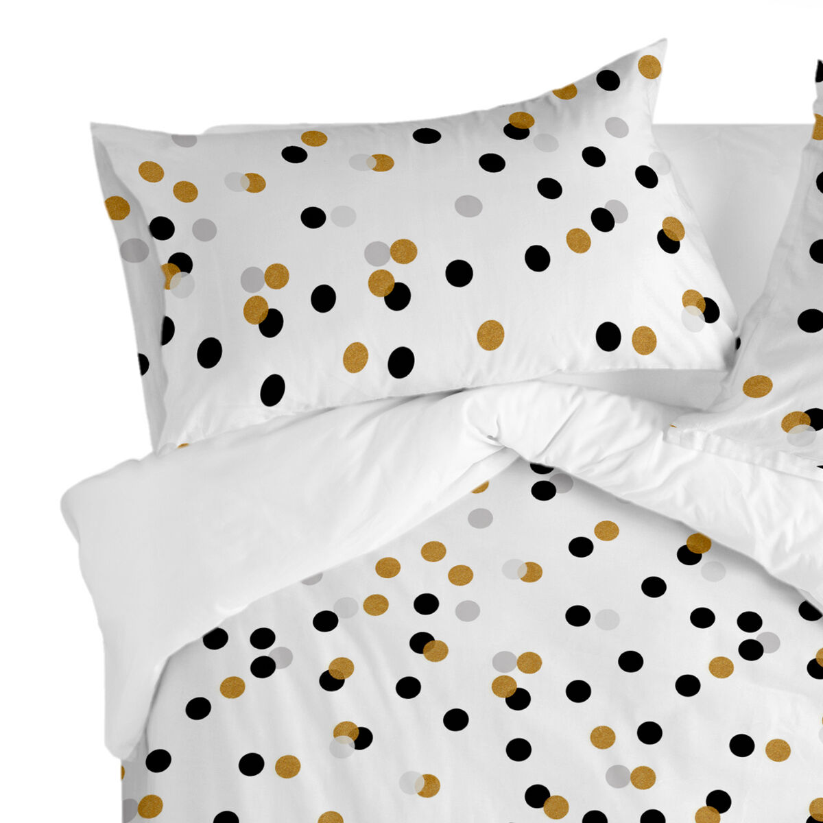 Örngott HappyFriday Blanc Golden Dots Multicolour 50 x 75 cm (2 antal) - 3