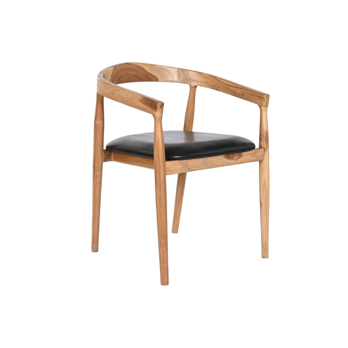 Stol DKD Home Decor Svart Naturell 58 x 60 x 75 cm