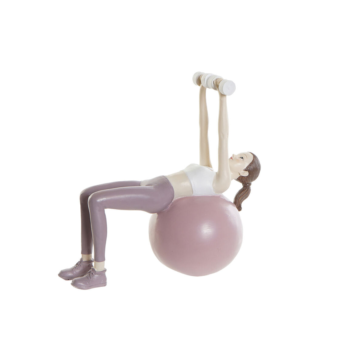 Prydnadsfigur DKD Home Decor Rosa Yoga Scandi 18,5 x 8 x 17,5 cm - 4