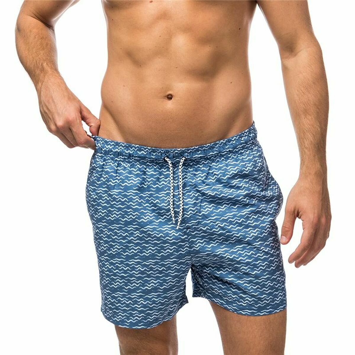 Baddräkt Herr Alphaventure Seawaves Denim Blå