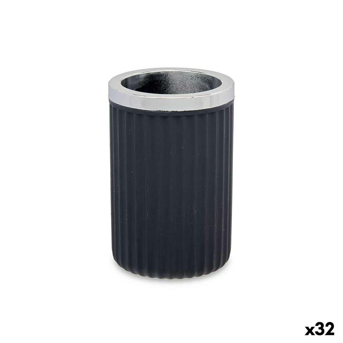 Glas Berilo 3436-3 Antracitgrå Plast 7,5 x 11,5 x 7,5 cm Tandborsthållare (32 antal)
