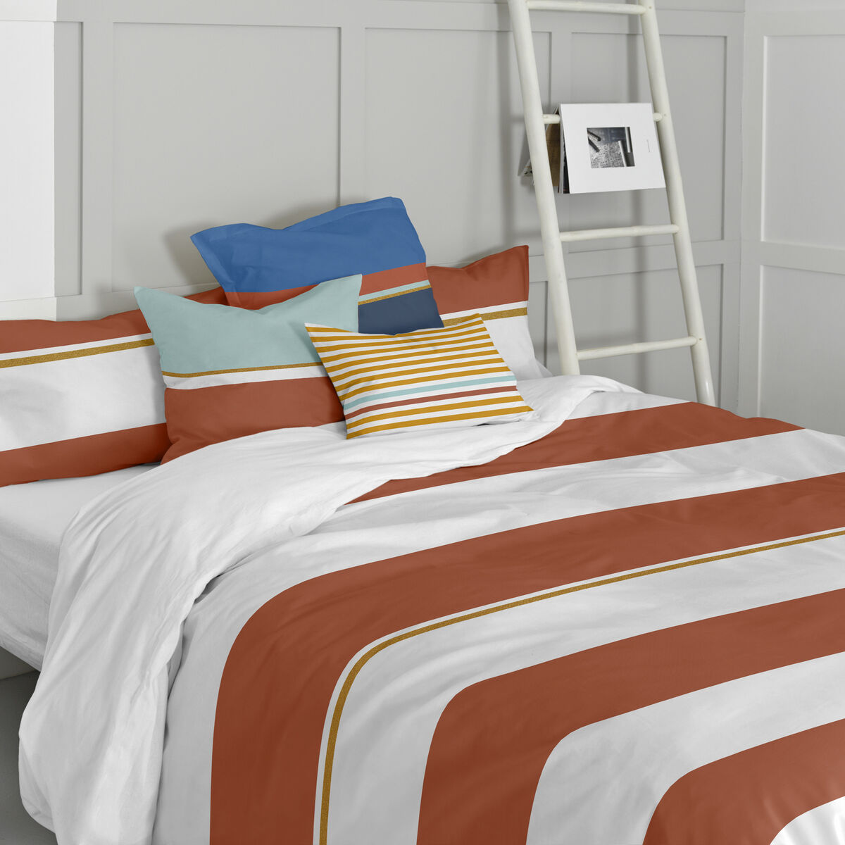 Kuddfodral HappyFriday Blanc Golden lands Multicolour 60 x 60 cm - 4