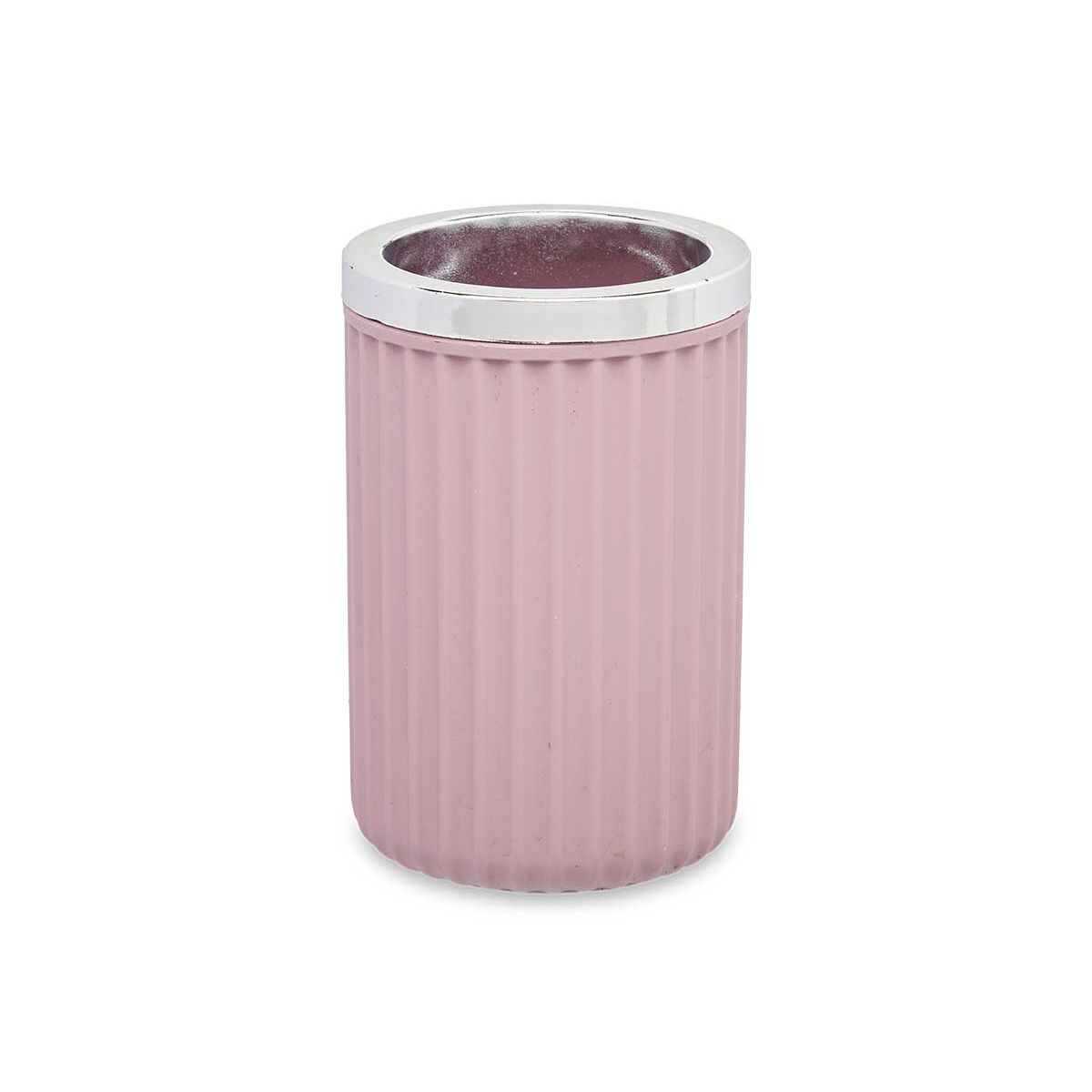 Glas Tandborsthållare Rosa Plast 32 antal (7,5 x 11,5 x 7,5 cm) - 6
