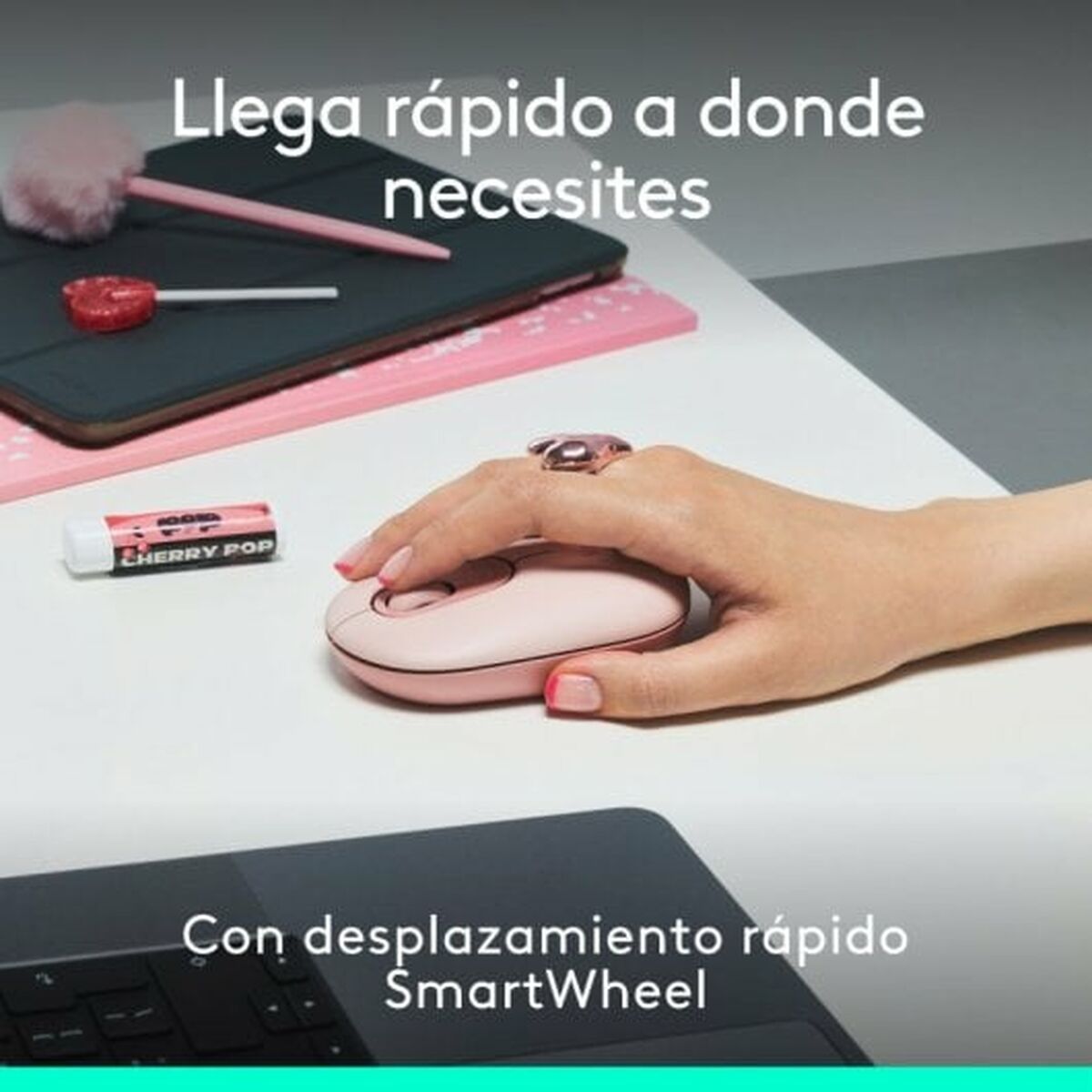 Tangentbord Logitech 920-013120 Rosa Qwerty Spanska QWERTY - 5