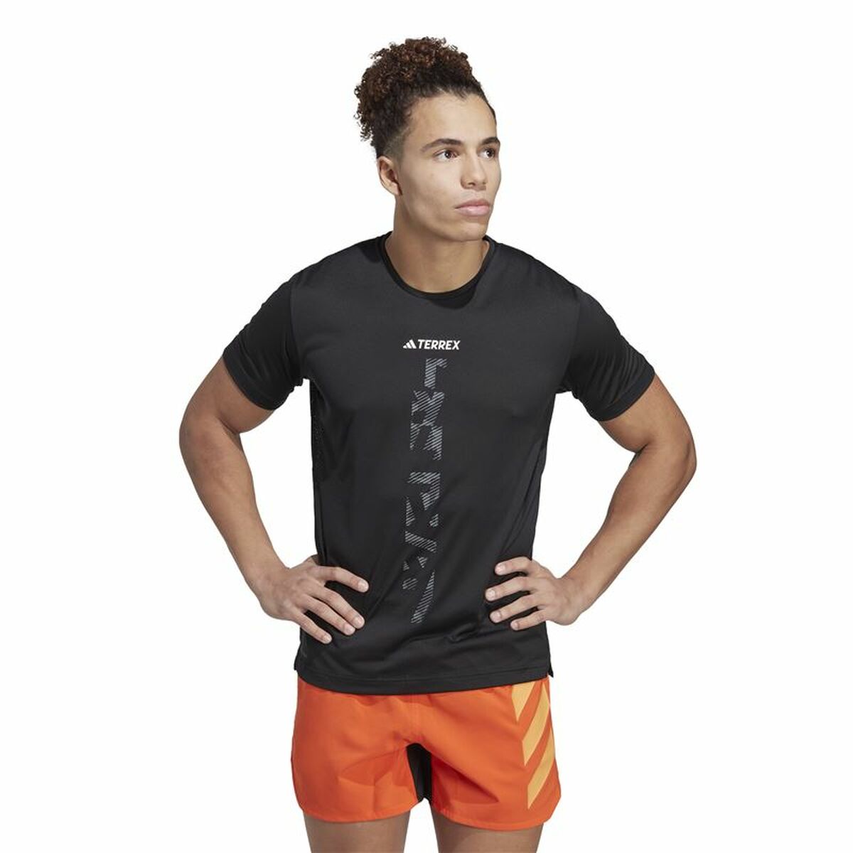 T-shirt med kortärm Herr Adidas Agr Shirt Svart - 2