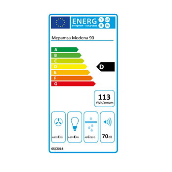 Konventionell fläkt Mepamsa Modena 90 cm Stål 400 m3/h