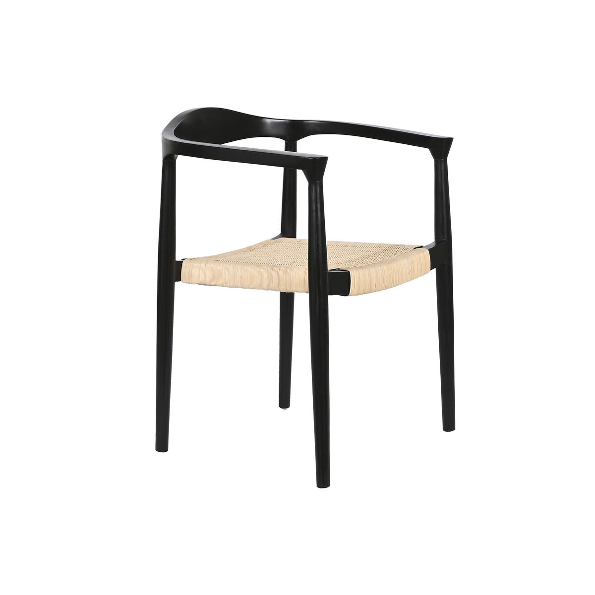 Stol DKD Home Decor Vit Svart 59 x 55 x 78 cm