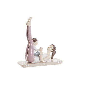 Prydnadsfigur DKD Home Decor Rosa Yoga Scandi 15,5 x 6,5 x 17 cm