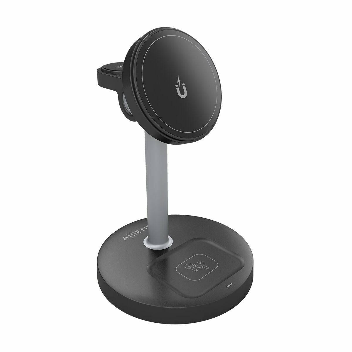 Trådlös laddare Aisens ASCH-15W3WC066-BK Svart 15 W - 3