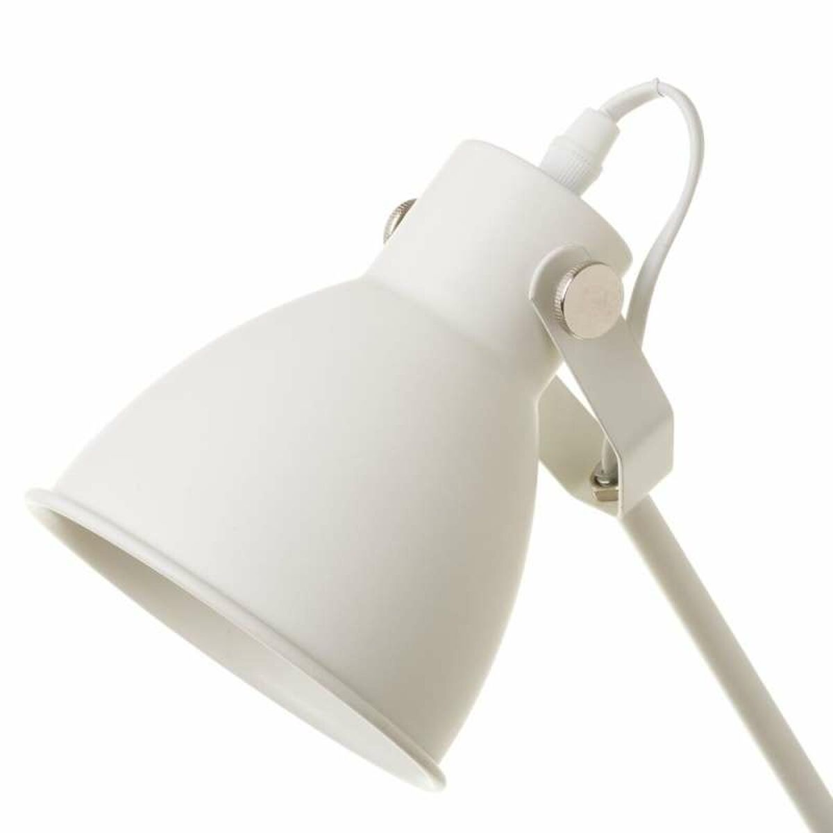 Flexo/skrivbordslampa Vit Metall 25 W 27 x 16 x 52 cm - 2