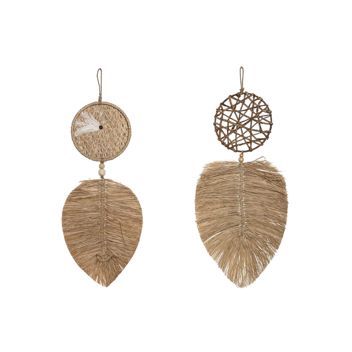 Prydnadsfigur Home ESPRIT Naturell 27 x 1 x 63 cm (2 antal)