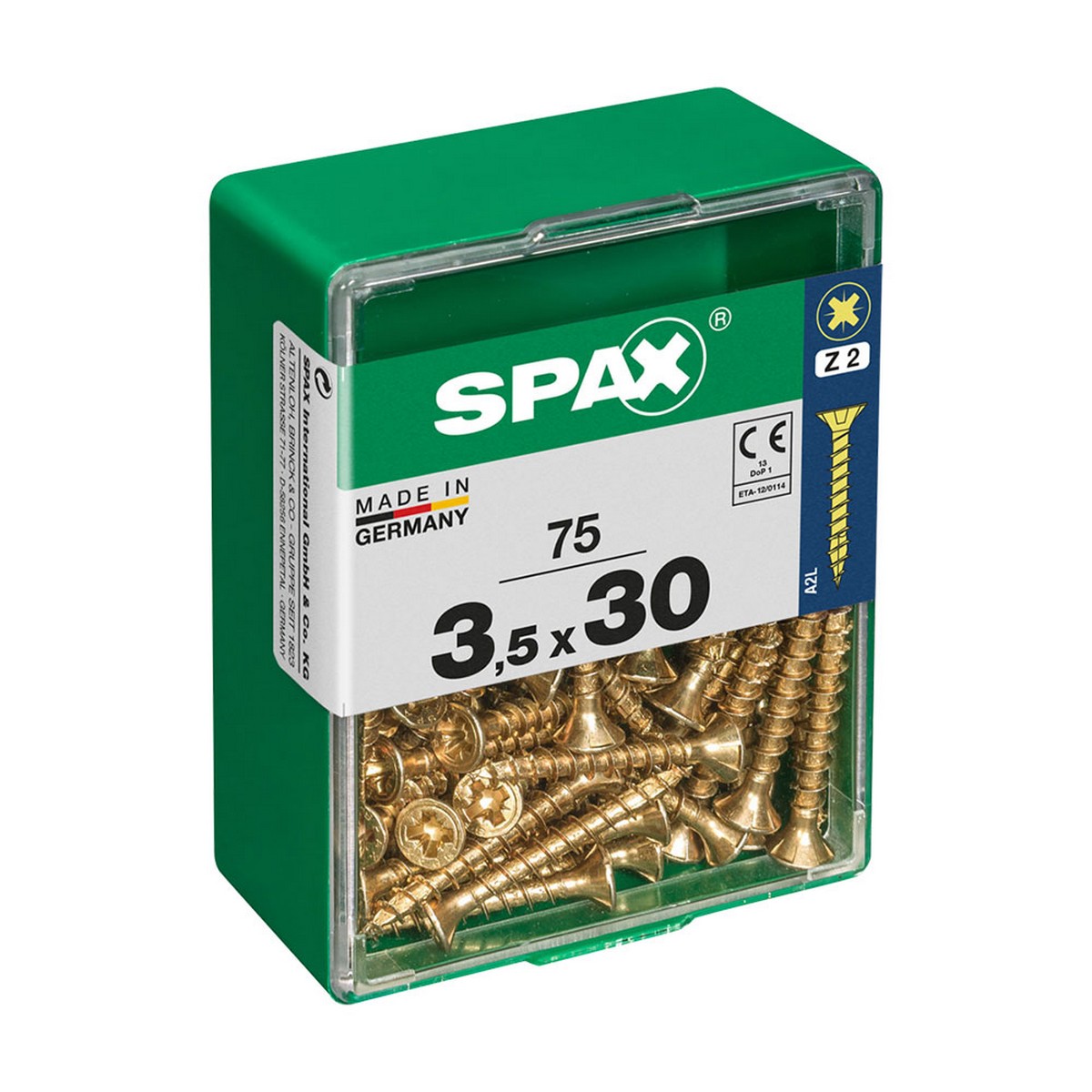 Låda med skruvar SPAX Yellox Trä Platt huvud 75 Delar (3,5 x 30 mm) - 4