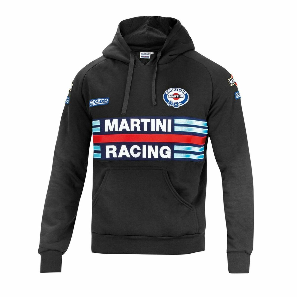 Tröja med huva Sparco Martini Racing Svart Storlek M - 3