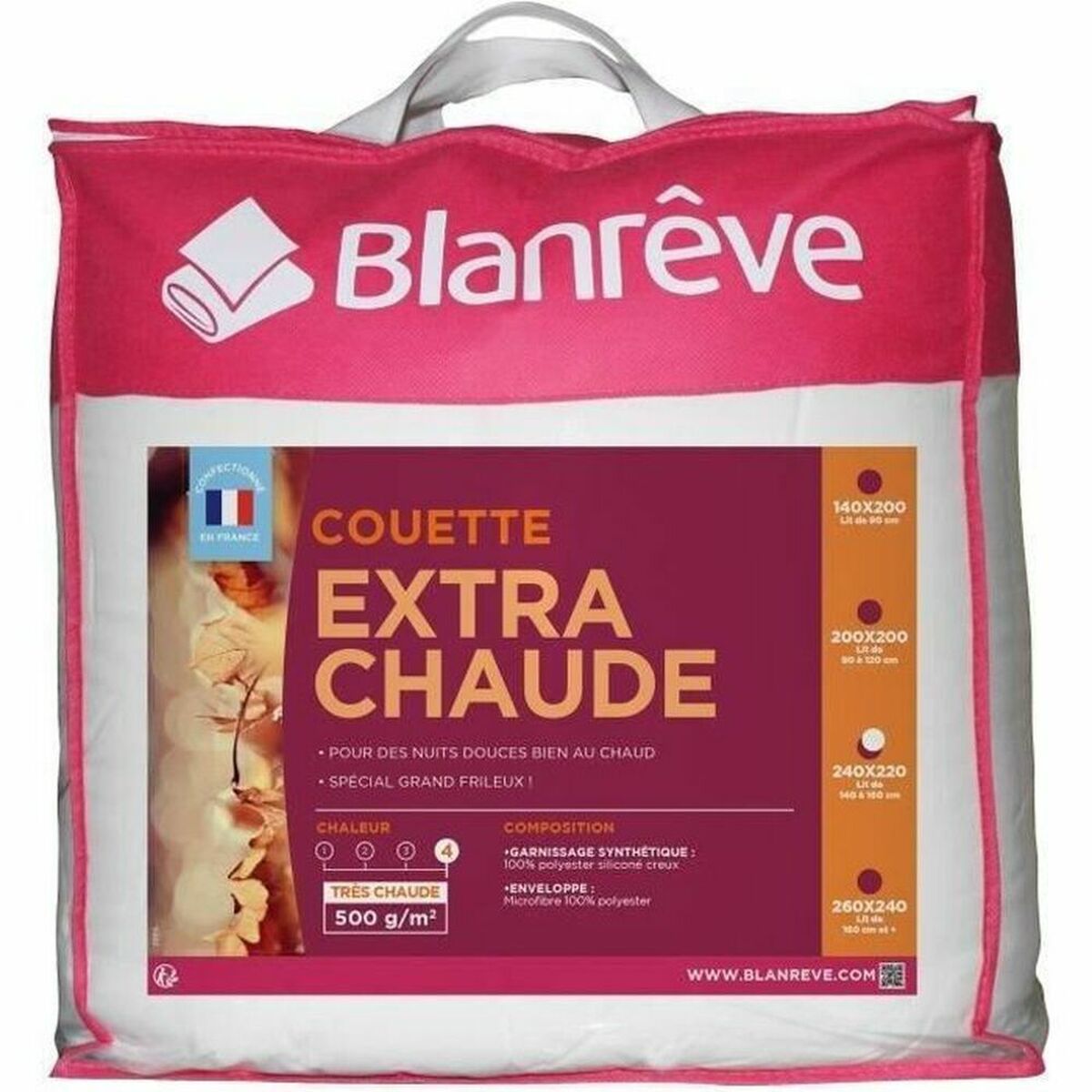Täcke Blanreve Vit 500 g/m² 220 x 240 cm - 2