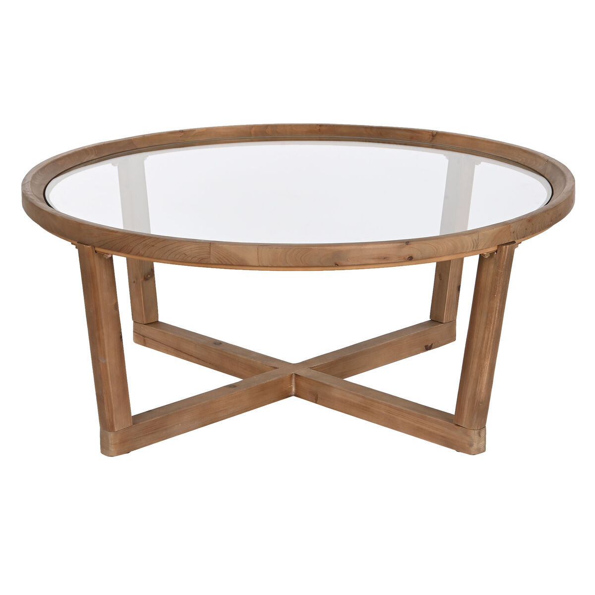 Soffbord Home ESPRIT Glas Gran 100 x 100 x 43 cm