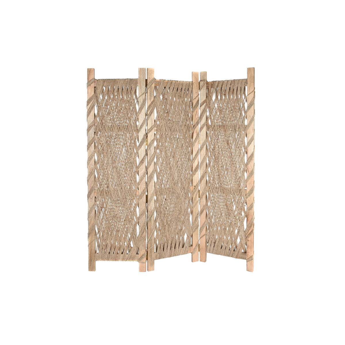 Skärm DKD Home Decor 151 x 2,5 x 183 cm Mangoträ Jute - 4