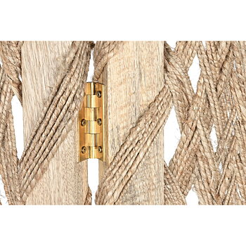 Skärm DKD Home Decor 151 x 2,5 x 183 cm Mangoträ Jute