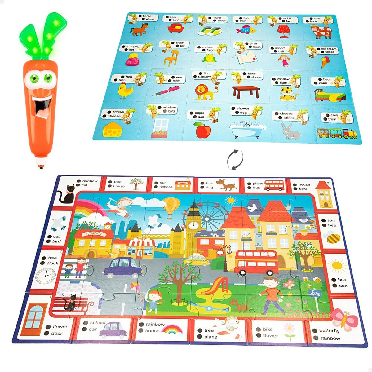 Utbildningsspel Lisciani Giochi Carotina Baby Happy English 4,5 x 14,5 x 3 cm Elektronik Pussel (6 antal) - 6
