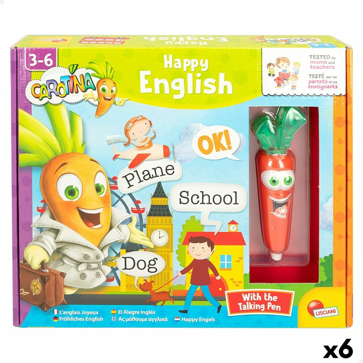 Utbildningsspel Lisciani Giochi Carotina Baby Happy English 4,5 x 14,5 x 3 cm Elektronik Pussel (6 antal) - 7
