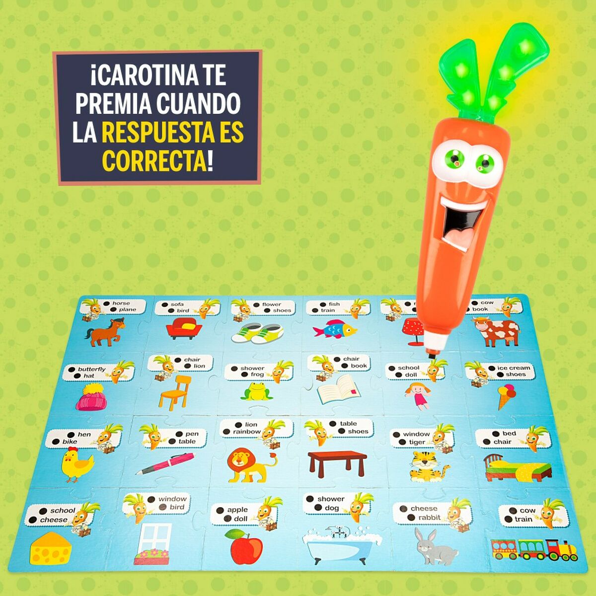 Utbildningsspel Lisciani Giochi Carotina Baby Happy English 4,5 x 14,5 x 3 cm Elektronik Pussel (6 antal) - 5