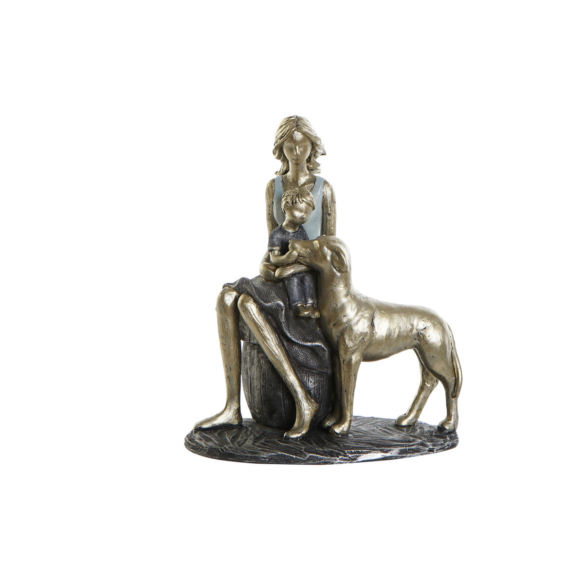 Prydnadsfigur DKD Home Decor Blå Gyllene Kvinna 15 x 9,5 x 18 cm - 4