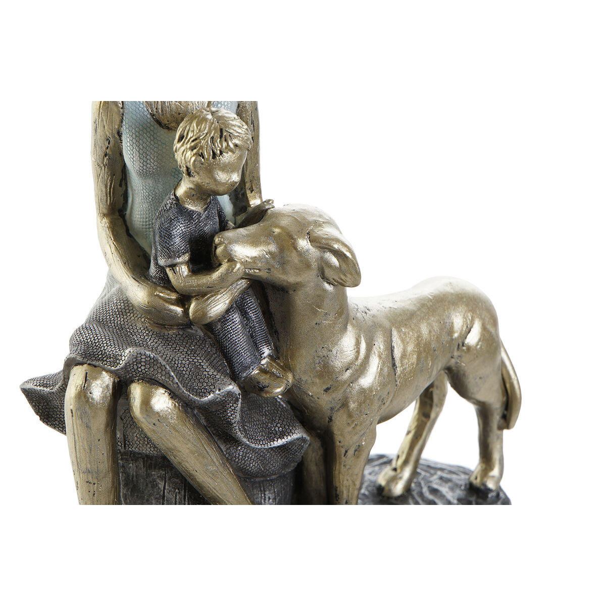 Prydnadsfigur DKD Home Decor Blå Gyllene Kvinna 15 x 9,5 x 18 cm - 2